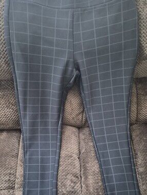 Gray Grid Ponte Leggings